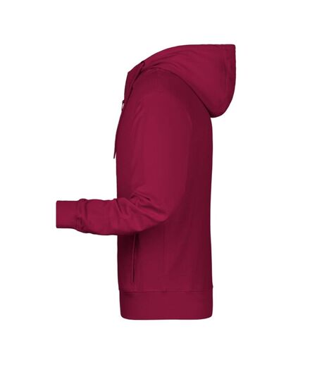 Veste À Capuche Homme Bordeaux James And Nicholson