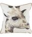 Safari giraffe cushion cover one size white/brown Evans Lichfield-1