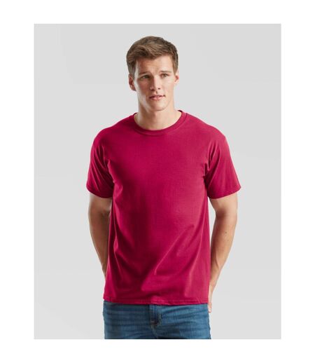 Mens Iconic Premium Ringspun Cotton T-shirt Cranberry Fruit Of The Loom