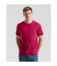 Mens Iconic Premium Ringspun Cotton T-shirt Cranberry Fruit Of The Loom-2