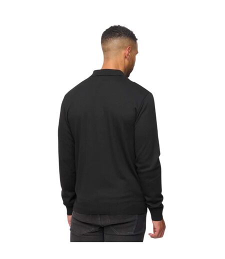 Mens Stalwart Polo Shirt Black White Bewley & Ritch