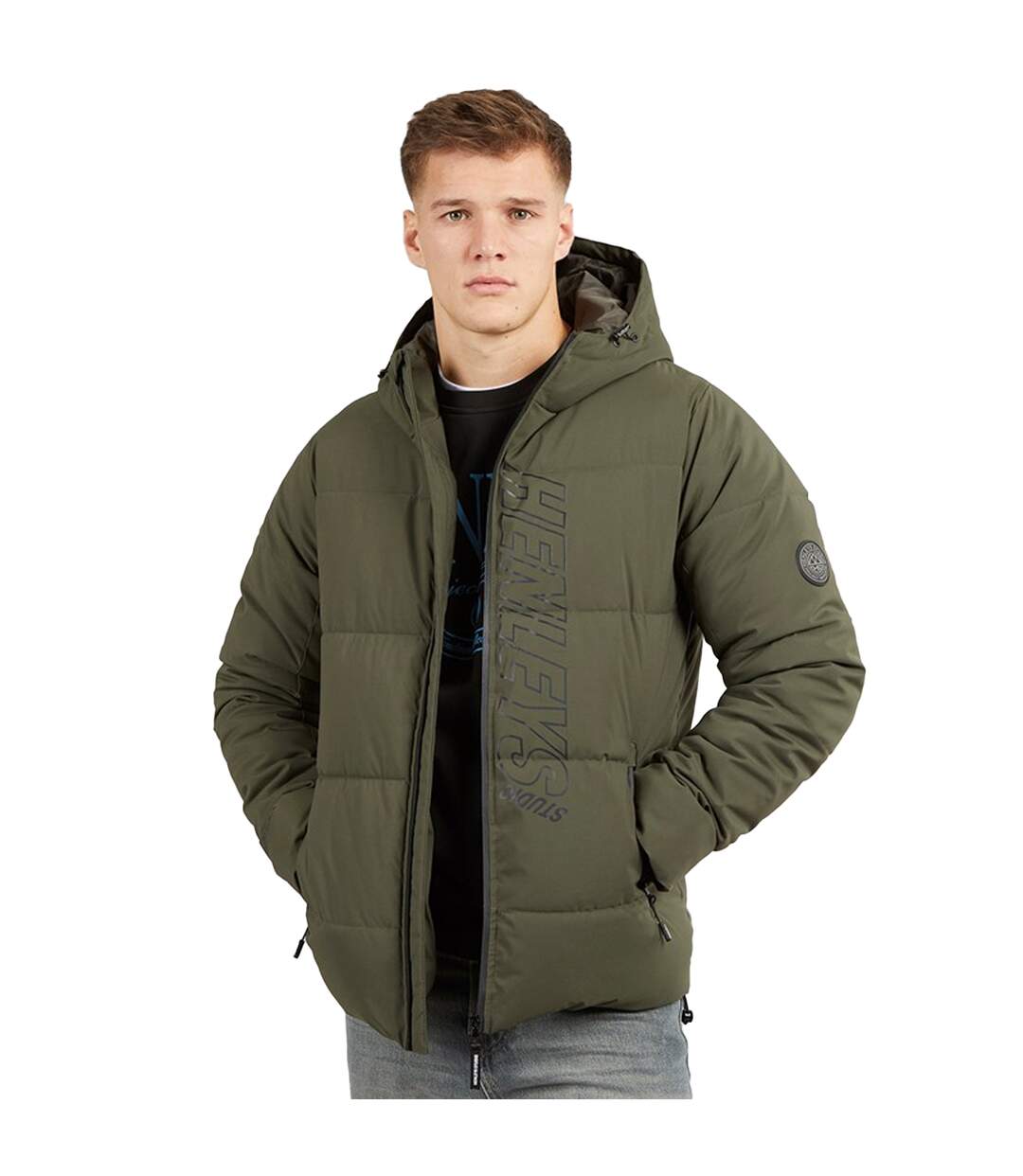 Doudoune System Ski Homme Vert Kaki Henleys-1