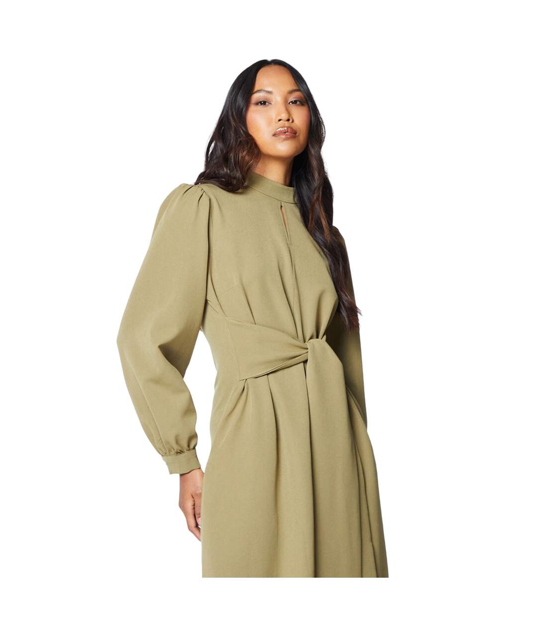 Robe mi-longue valerie femme olive Principles-3