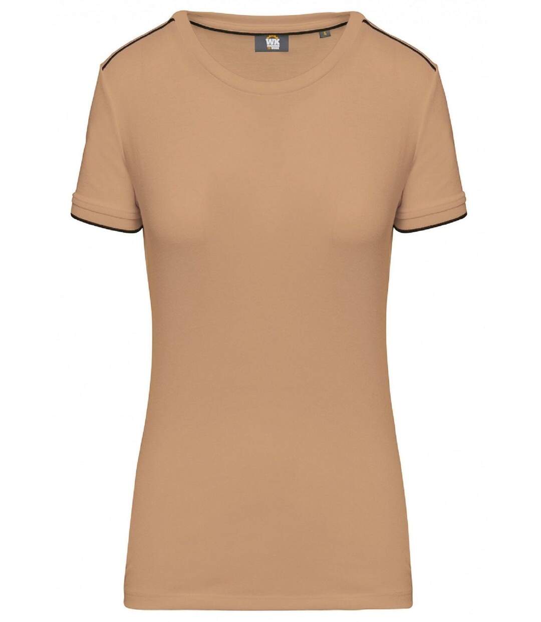 T-shirt professionnel DayToDay pour femme - WK3021 - beige camel et noir