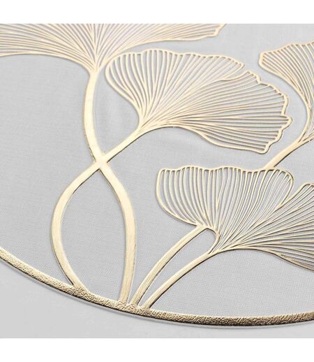 Set de Table en Relief Ginkobello 38cm Blanc & Or