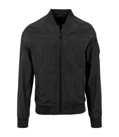 Build Your Brand Unisex Bomber Jacket (Black) - UTRW6087