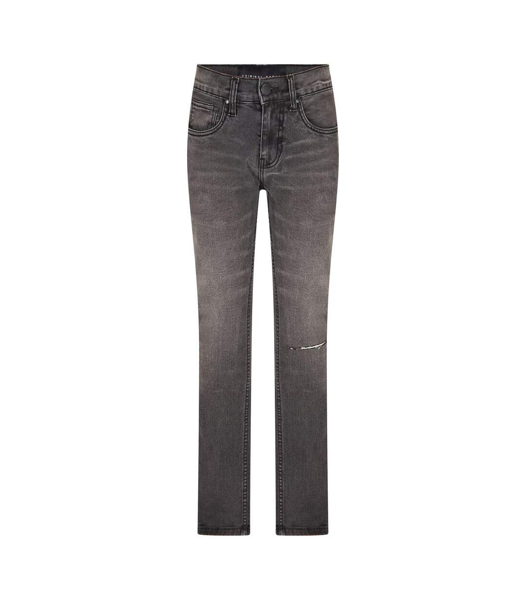 Jean Motif/style Déchiré Essential Femme Gris Criminal Damage-1