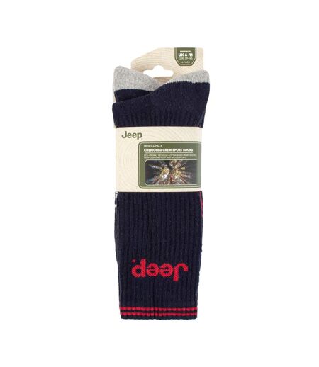 Men's Cushioned Crew Socks - 4 Pack Sport Running Socks