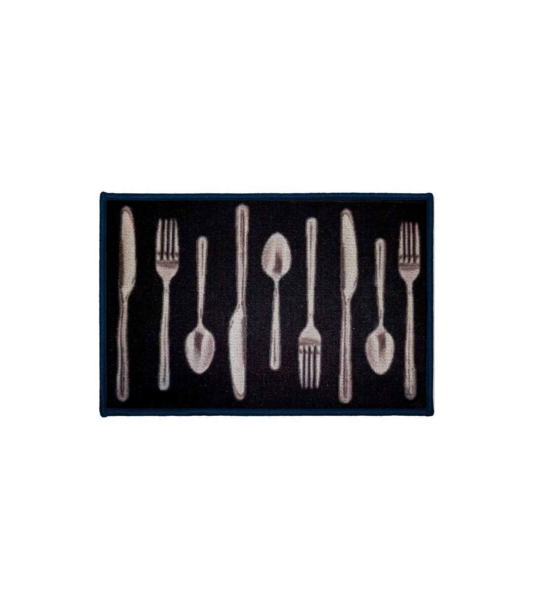 Tapis Déco Imprimé Lunch 40x60cm Noir-1