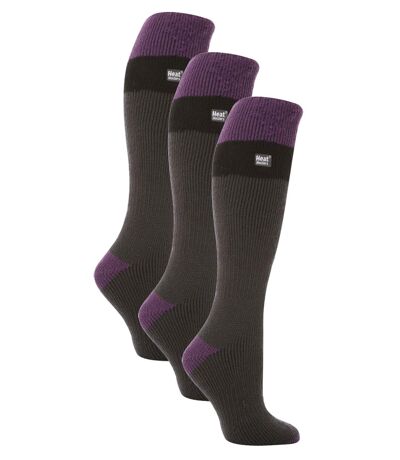 3 Pack Ladies Winter 2.3 TOG Thermal Long Knee High Ski Socks