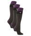 3 Pack Ladies Winter 2.3 TOG Thermal Long Knee High Ski Socks