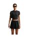 Womens/ladies Chill Knitted Crop T-shirt Black Nike-2