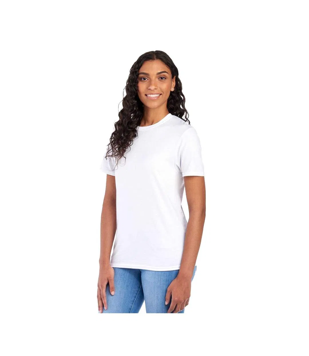 Mens Essential Cotton T-shirt White Jerzees-4