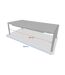 Table de jardin extensible en aluminium et acacia 12 places PARADIZE - Noyer et graphite-3
