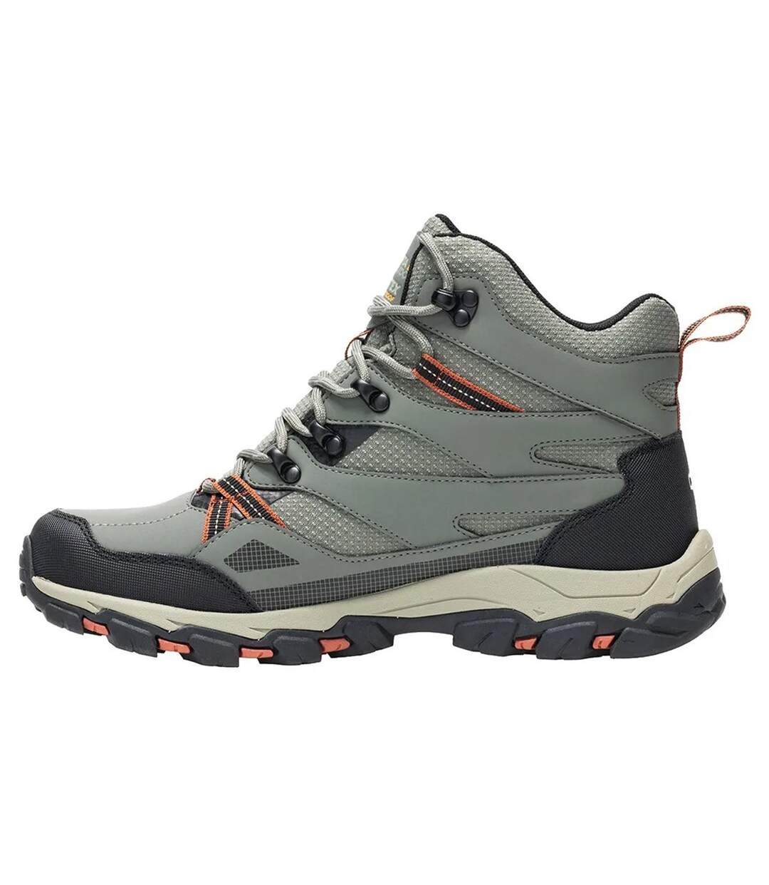 Chaussures Montantes De Marche Imperméables Holcombe Homme Gris Kaki Blanc Cassé Regatta-2