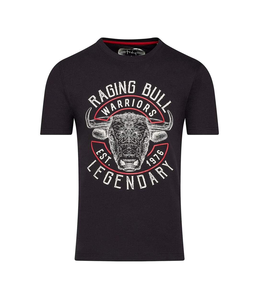 T-shirt warriors homme noir Raging Bull-1