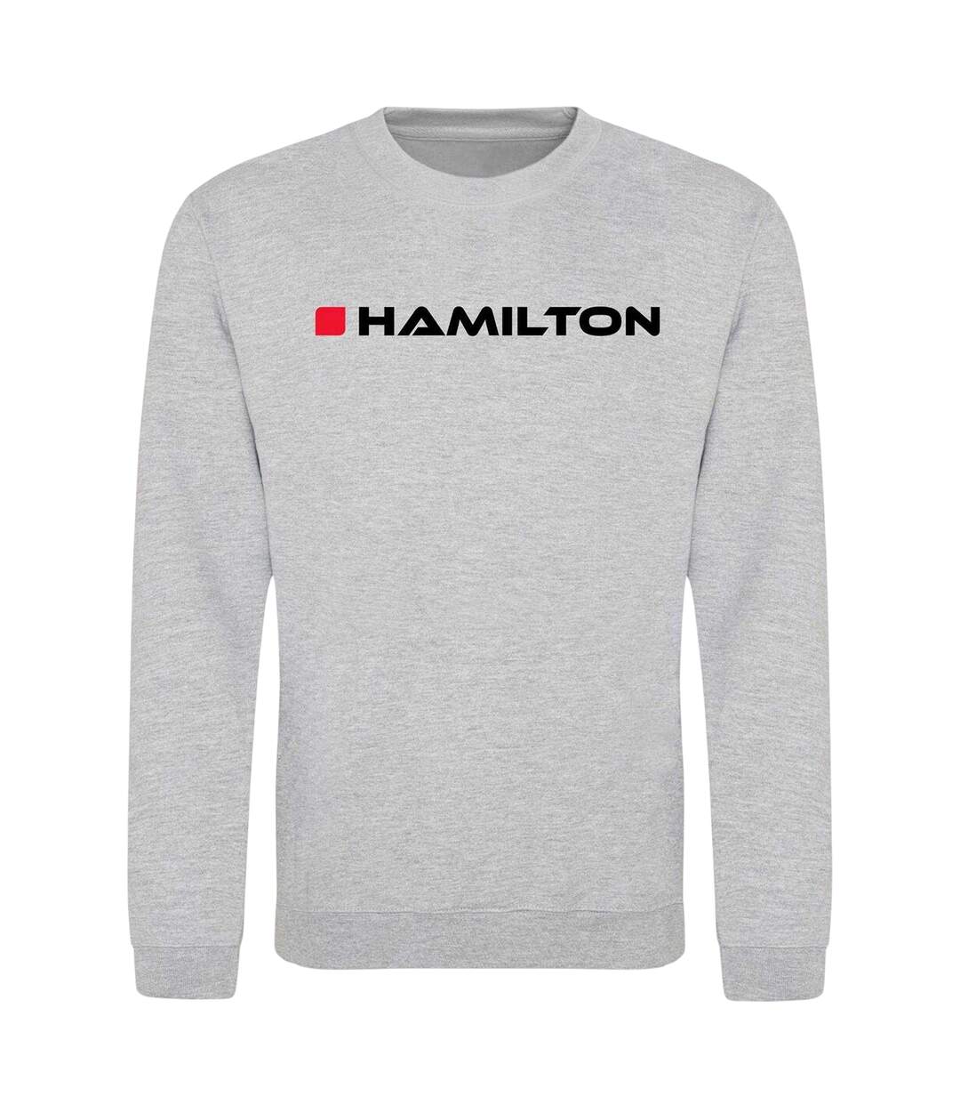 Unisex Adult Hamilton Formula 1 Crew Neck Sweatshirt Grey AWD-1