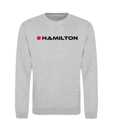 Unisex Adult Hamilton Formula 1 Crew Neck Sweatshirt Grey AWD