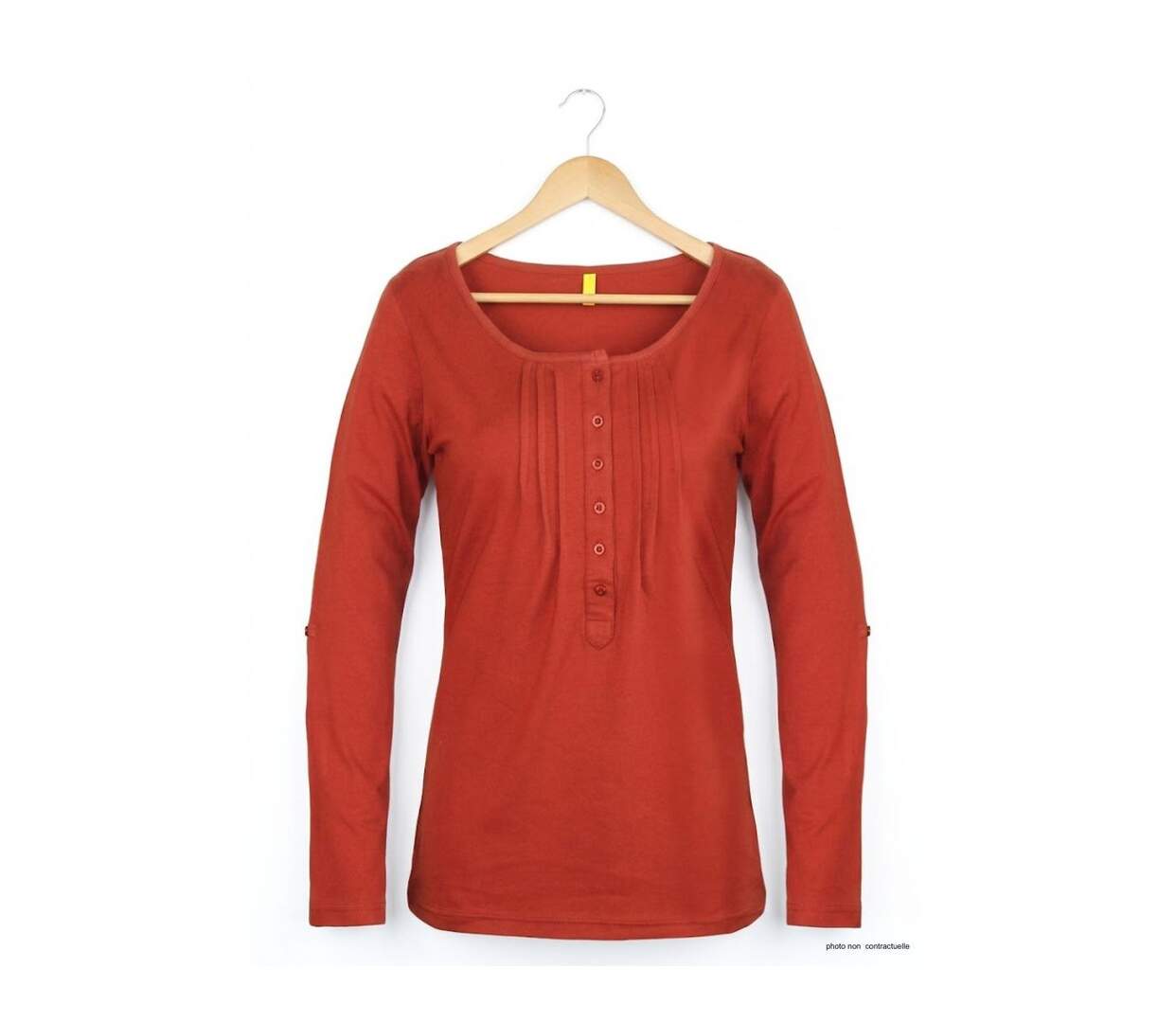 Tee-shirt MAYFLOWER NANNY2 orange sanguine à manches modulables : l'éclat du confort-2