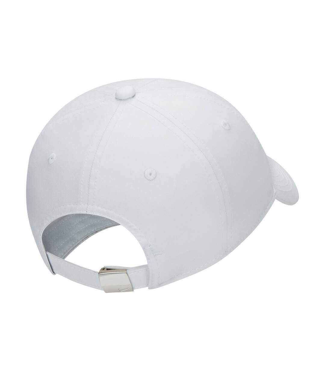 Childrens/kids Metal Swoosh Fabric Baseball Cap White Nike-2