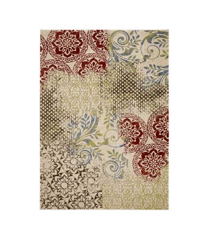 Tapis salon et chambre tissé motif floral GALACTA