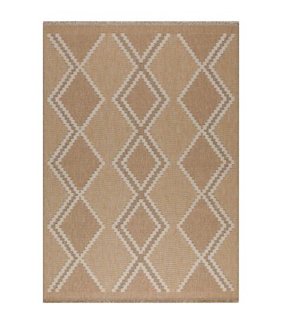 Tapis intérieur extérieur aspect jute jaune Tijuana 9048 180 x 67 cm