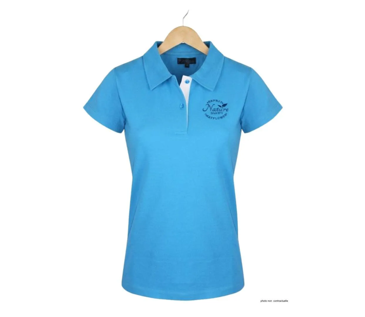 Polo MAYFLOWER LEONOR1 bleu en maille piquée : le style sport-chic-2