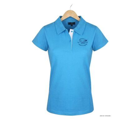 Polo MAYFLOWER LEONOR1 bleu en maille piquée : le style sport-chic