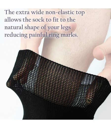 4 Pack Short Bamboo Diabetic Socks With Grips for Men and Women