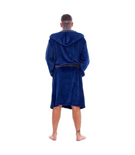 Robe De Chambre Homme Bleu Marine Charbon Keanu