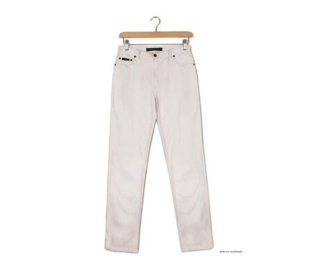 Pantalon Mayflower FIANA2 blanc coupe droite : le confort du stretch au quotidien