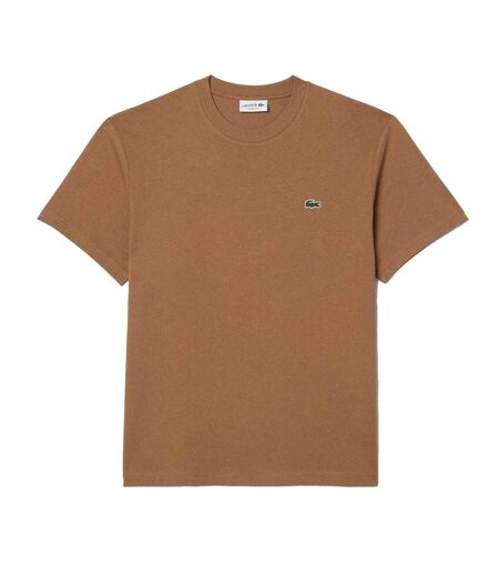 T-shirt Style Logo Brodé Homme Marron Lacoste