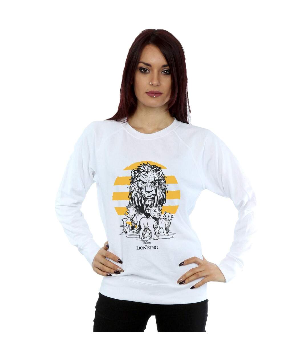 Disney Sweat Womens/Ladies The Lion King Movie Group Sweatshirt (Blanc) - UTBI22208-2