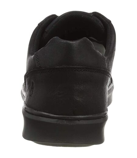 Hush Puppies Mens Mason Leather Sneakers (Black) - UTFS7872