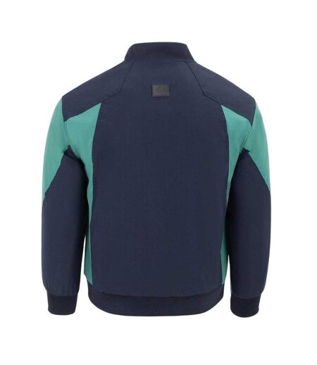 Mens Colour Block Bomber Jacket Navy Firetrap