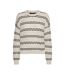Pull beige/noir femme vero moda bella - l-3