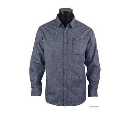 CHALLENGER TRUBLION1 - Chemise à carreaux flanelle grise manches longues pour un confort thermique élégant