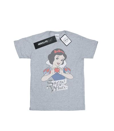 Disney Princess Womens/Ladies Snow White Apple Cotton Boyfriend T-Shirt (Sports Grey)