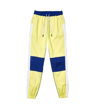 Womens/ladies colour block jogging bottoms yellow/blue Lacoste
