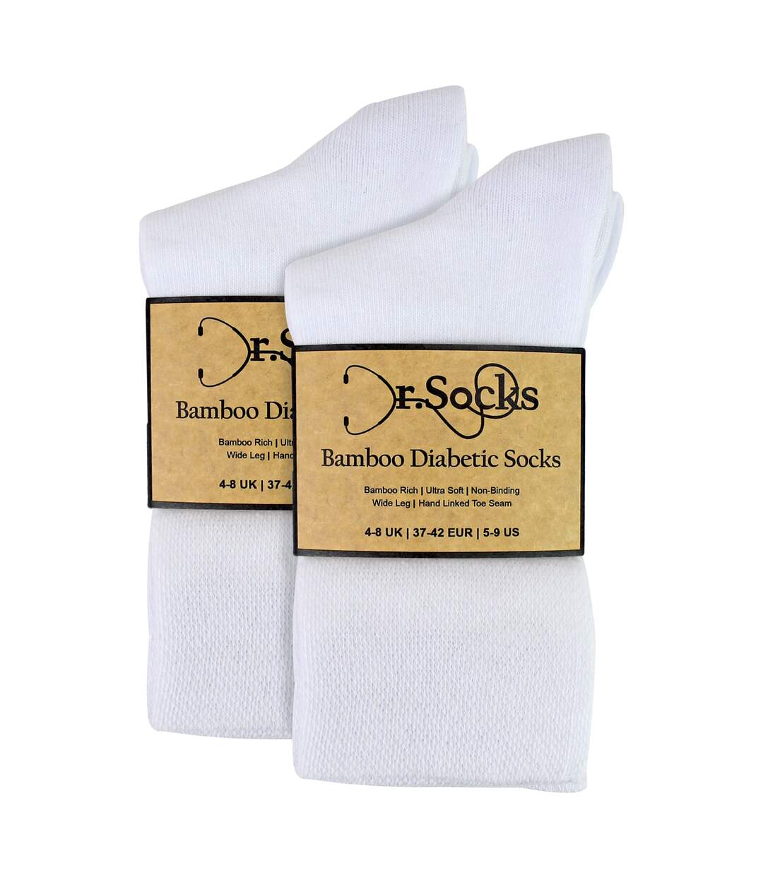 Dr.Socks - 8 Paires Chaussettes Femme Bambou Diabète | Confort Doux-2