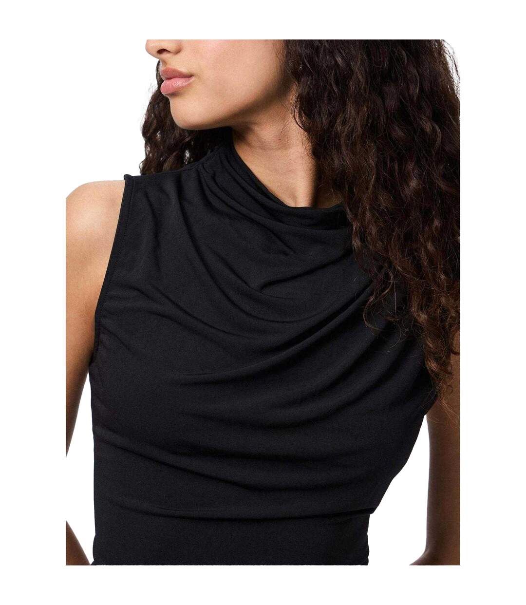 Haut Motif/style Drapé Madison Femme Noir Pieces-4