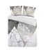 Parure de Lit 3 Pièces Bavaria 240x220cm Gris & Or-1