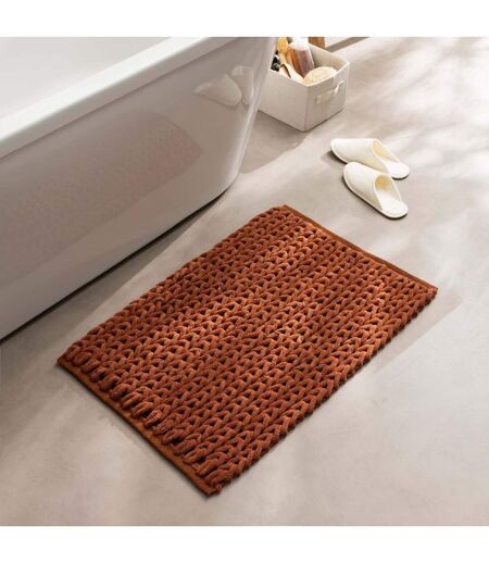 Tapis de Bain en Chenille Ariel 50x80cm Terracotta
