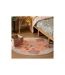 Tapis Enfant Rond Tufté Rosace 100cm Rose-3