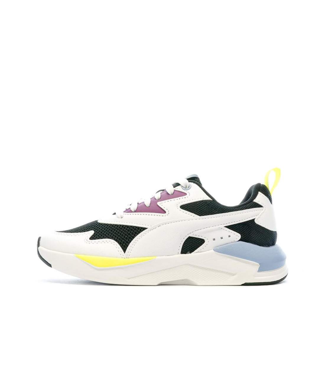 Baskets blanches/jaune/noir homme puma x-ray lite-1