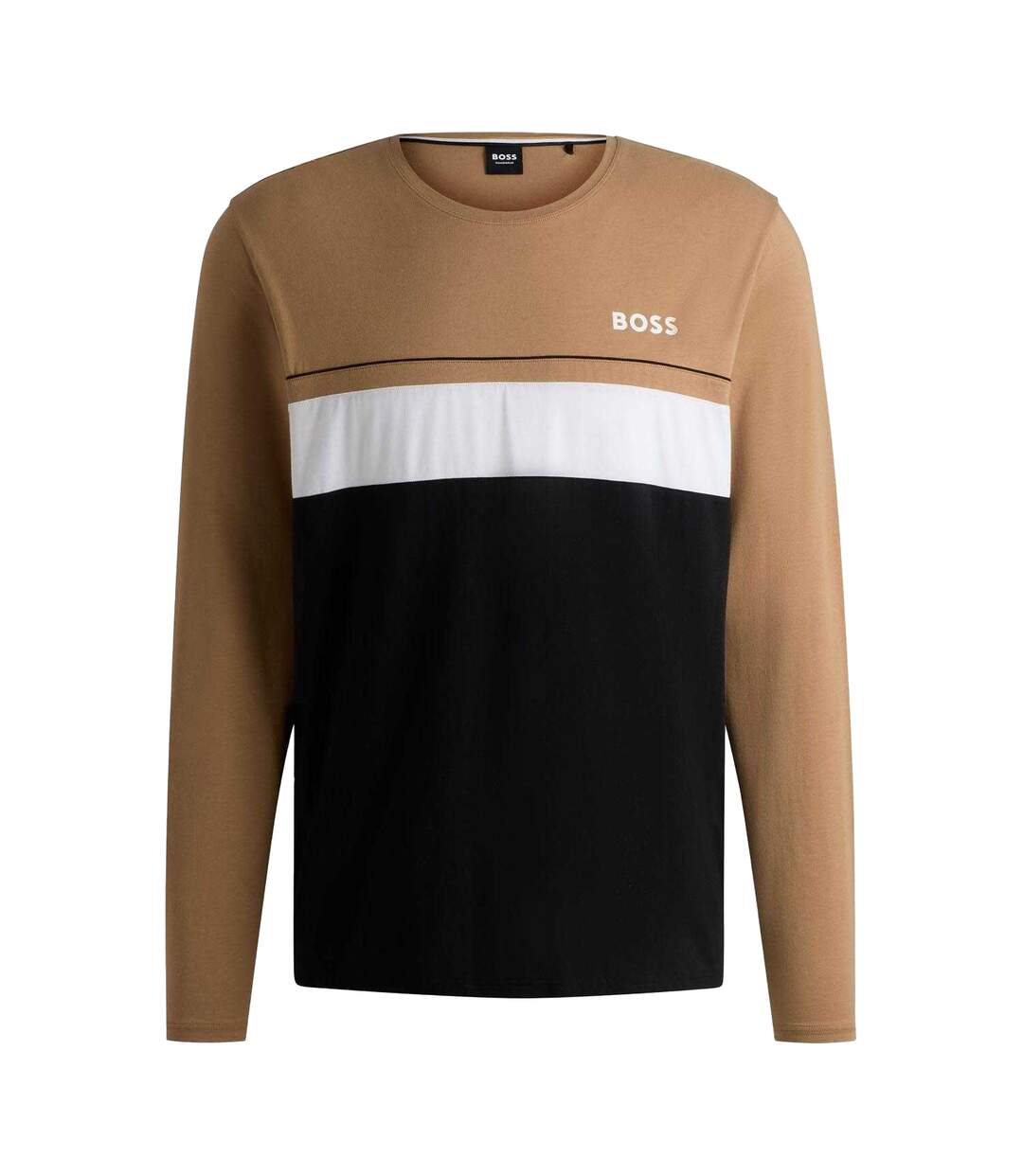 T-shirt Manches Longues Style Logo Homme Noir Hugo Boss-2