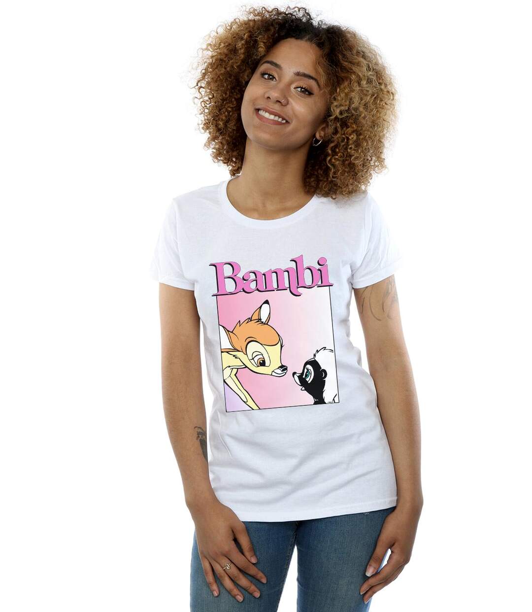 Disney T-shirt en coton Femmes/Dames Bambi Nice To Meet You (Blanc) - UTBI15514-2