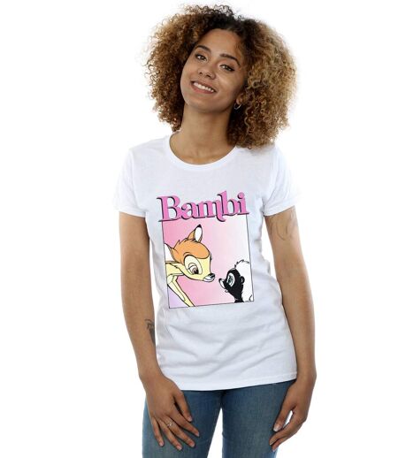 Disney T-shirt en coton Femmes/Dames Bambi Nice To Meet You (Blanc) - UTBI15514