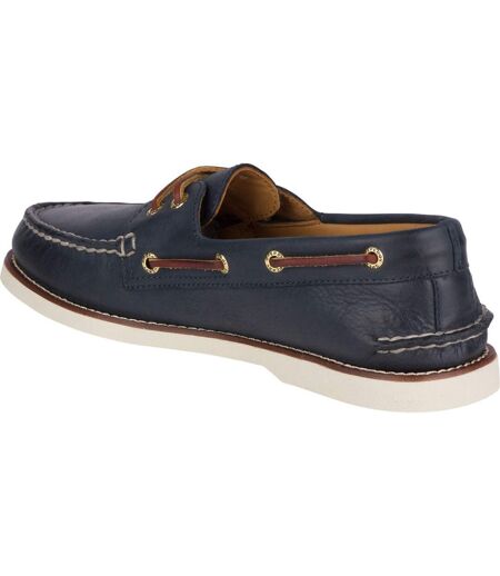 Sperry Mens Gold Cup Authentic Original Leather Boat Shoes (Navy)
