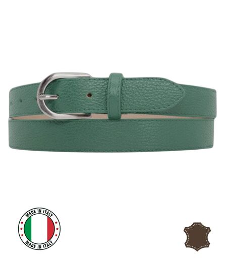 Ceinture en Cuir de Vachette pour Femme - élégance Intemporelle - Couleur vert